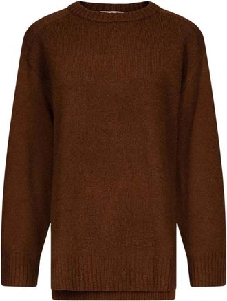 Loulou Studio Round-neck Knitwear, female, Brown, M, Safi Jumper