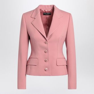 Dolce & Gabbana Dolce&Gabbana Single Breasted Pink Wool Jacket