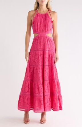 Alice & Olivia Myrtice Sleeveless Tiered Dress in Raspberry at Nordstrom Rack, Size 0