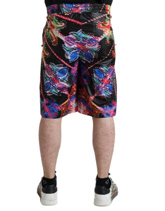 Dolce & Gabbana Multicolor Luminarie Print Men Bermuda Shorts Polyester