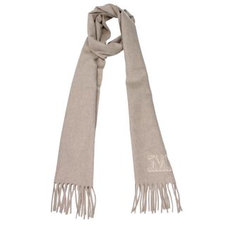Max Mara e la sciarpa beige in cashmere
