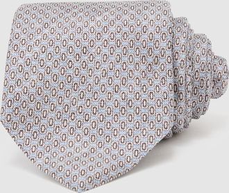 Reiss Soft Blue Silk Micro Geometric-print Tie