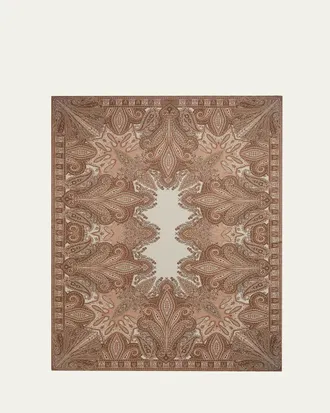 Loro Piana Chandani Screen-Printed Cashmere Throw, 59 x 79