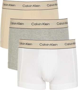 Calvin Klein Heritage Stretch-cotton Trunks - set of Three - Grey - XL