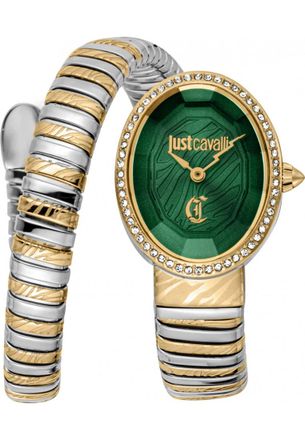 Just Cavalli Womens JC1L353M0065 Ladies Signature Snake Velina Watch - Gold