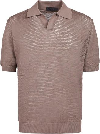 Tagliatore Keith Knit Polo - Heren - Polos - Bruin - S - Katoen - Tops