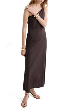 Mango One-Shoulder Dress in Brown at Nordstrom, Size 10