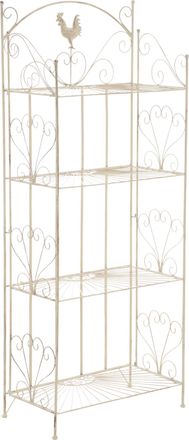 Clp Estanter&iacute;a De Pie Mia De Hierro 153 X 62 Cm Crema Antiguo