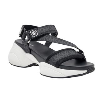 Michael Kors Wedges, female, Black, Size: 8 1/2 US Bowie Sandals