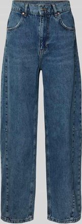 Oui Wide Fit Jeans mit Eingrifftaschen in Jeansblau, Gr&ouml;&szlig;e 34