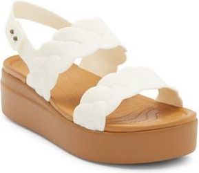 Crocs Brooklyn Woven Water Resistant Wedge Sandal in Chalk at Nordstrom Rack, Size 11