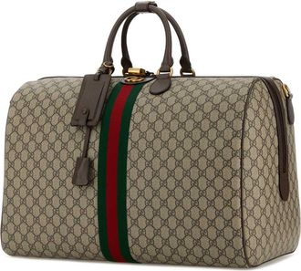 Gucci Mens Savoy Travel Bag Beige Fabric