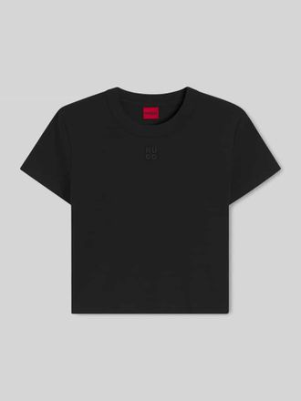 HUGO BOSS Slim Fit T-Shirt aus Baumwoll-Mix Modell DELANOR in Black, Gr&ouml;&szlig;e XL