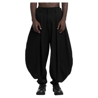 Comme Des Gar&ccedil;ons Broeken, Heren, Zwart, S, Wol, Woven Wool Balloon Pants