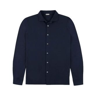 Zanone Casual Shirts, male, Blue, Size: 2XL IceCotton Shirt