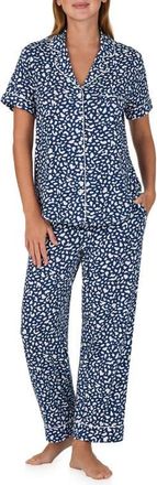 Kate Spade New York print crop pajamas in Dark Blue/Print at Nordstrom, Size X-Large