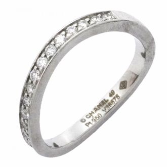 Chanel Platinum 950 Band Ring (Pre-Owned)