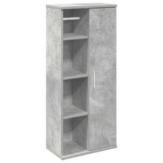 vidaXL Mobile Da Bagno Con Portarotolo Grigio Cemento 39x22x90 Cm - Vidaxl