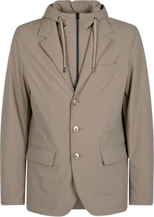 Herno Resort Blazer - Heren - Zomerjassen - Beige - M - Nylon - Jassen