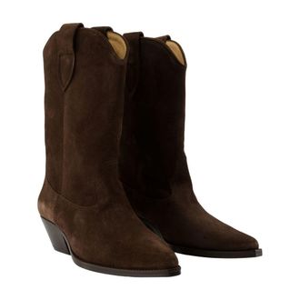 Isabel Marant Womens Duerto Boots - Isabel Marant Leather Brown Calfskin Shoes