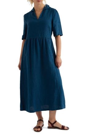 Seasalt Cornwall Fen Violet Linen Midi Shirtdress in Ocean Drift at Nordstrom, Size 12 Us
