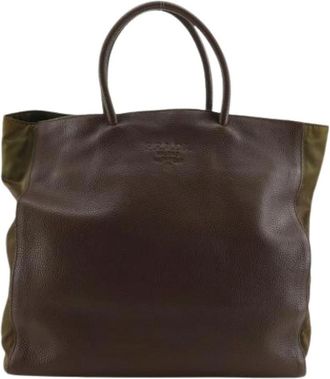 Prada Pre-owned Calf Nylon Tote Bag - Dames - Vintage Shopper - Bruin - ONE Size - Nylon - Vintage