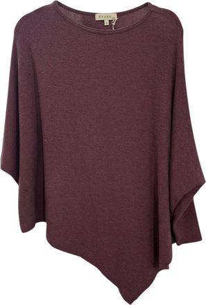 Starkx Womens Soft Solid Asymmetrical Top In Maroon