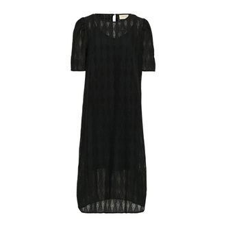 Cream Pitch Black Embroidered Dress - female - Cream - Midi Dresses - Black - 3XL - Dresses