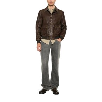 The Jack Leathers Hombre, Chaquetas, Marr&oacute;n, Talla: XL