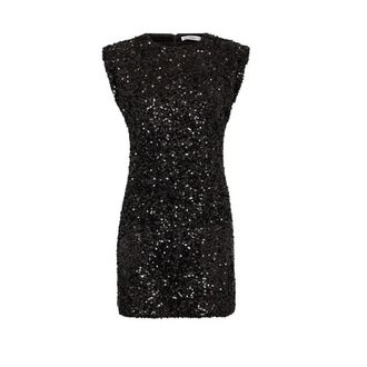 Co'Couture Kleedjes, Dames, Zwart, S, Pailletten, Roslyn CC Pailletten Jurk