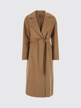 Max Mara Long Belted Wool and Cashmere Robe Coat with Classic Collar