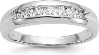 Diamond2Deal 14k White Gold Lab Grown Diamond Wedding Band Ring 0.33Ct Clarity- VS Color- G-H
