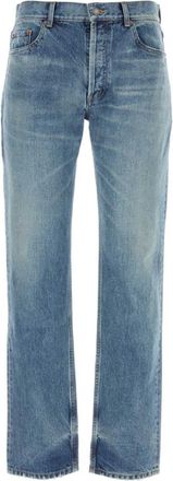 Saint Laurent Blue Straight distressed jeans