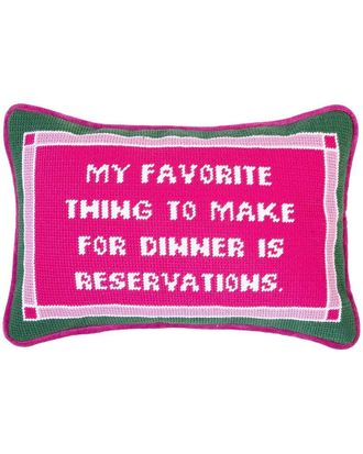 Two's Company My Favorite Thing To Make For Dinner 8X12 Needlepoint Pillow