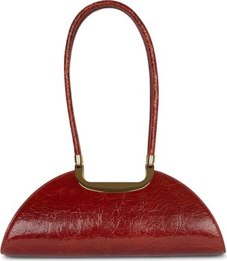 Jeffrey Campbell Retrograde Leather Shoulder Bag in Red Crinkle Gold at Nordstrom