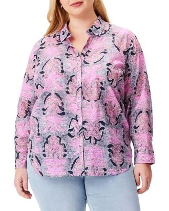 Nic+Zoe Nic+Zoe Plus Petal Patch Boyfriend Shirt