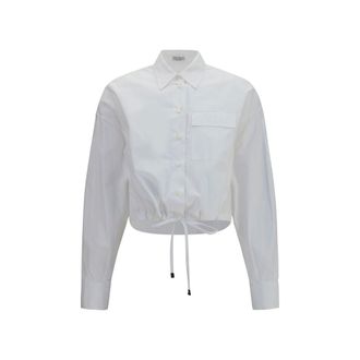 Brunello Cucinelli White Cotton Dress Womens Shirt