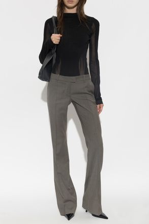 The Attico Creased Trousers, Womens, Grey
