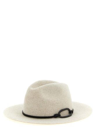 Brunello Cucinelli Felt Wide-Brim Fedora - Cream