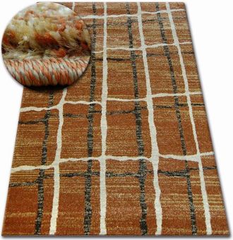 RugsX Carpet shadow 9359 rust / cream brown 140x190 cm