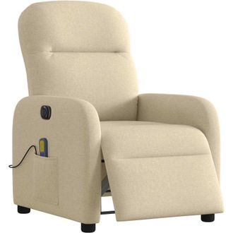 vidaXL Vidaxl - Sill&oacute;n Reclinable De Masaje El&eacute;ctrico Tela Color Crema
