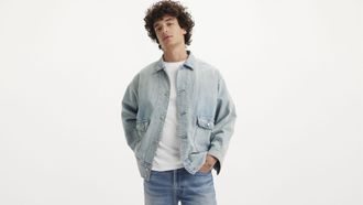 Levi's Made in Japan Utility Trucker Jacket - Mens - L - Blue