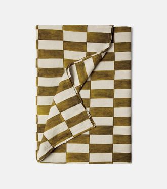 ONCE MILANO Checked linen tablecloth