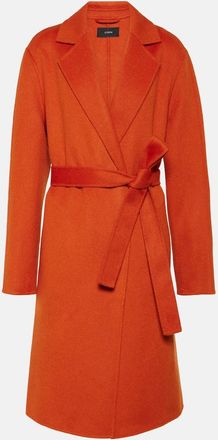 Joseph Cenda wool and cashmere wrap coat