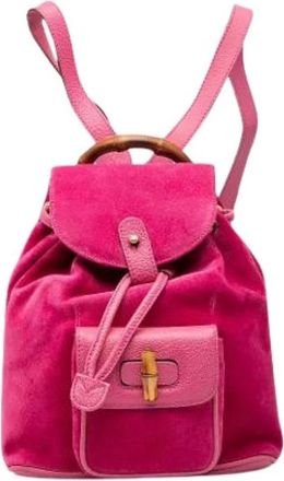 Gucci Pre-owned Backpacks, female, Pink, Size: ONE SIZE Pre-owned Vintage Backpack