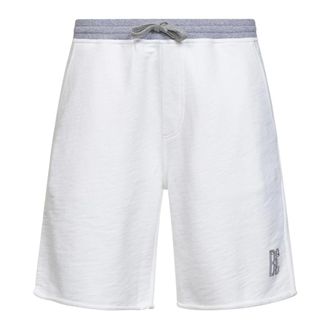Brunello Cucinelli Brunello Cucinelli, Casual Shorts, male, White, Size: 2XL French terry Bermuda Shorts