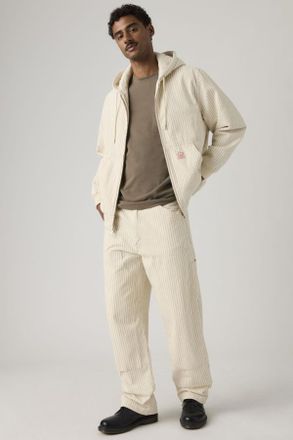 Levi's Pantalones 568 Loose Straight Double Knee Lightweight Carpenter - Hombre - 28X30 - Blanco / Marris Stripe Lightweight Canvas