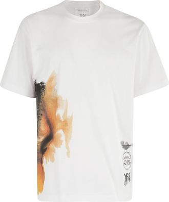 Yohji Yamamoto Gfx Ss Tee Cwhite
