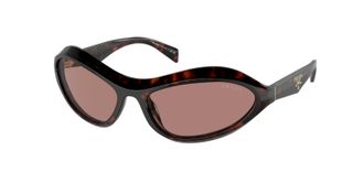 Prada Brown Irregular Ladies Sunglasses PR A20S 17N10D 61