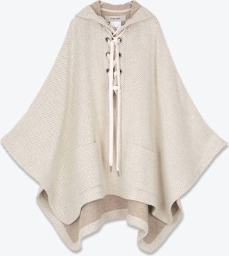 Golden Goose Womens Manteaux Criss Cape In Artic Sand